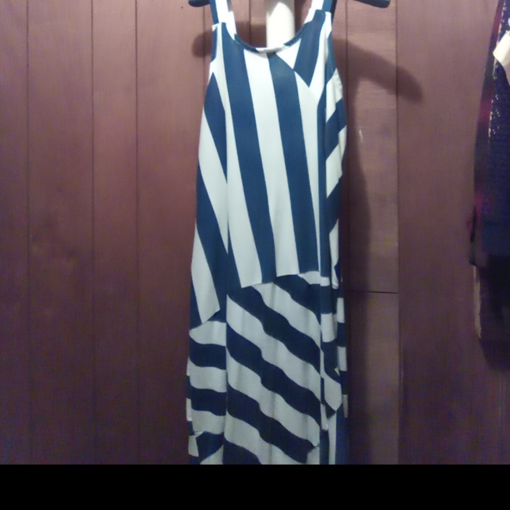 Blue and White maxi dress